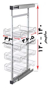 یونیت کابینت محل نصب سبد سوپر ریل وسط مدل A547