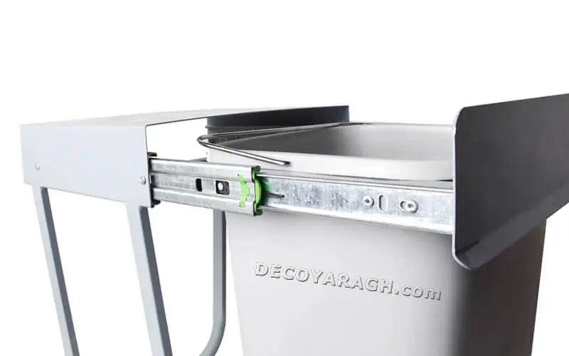ریل های ساچمه ای به کار رفته در سطل زباله 12 لیتری فراسازان